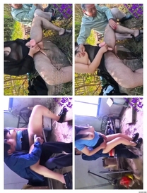 全網最真實釣魚佬也扛不住送B啊性感小貓咪，勾引釣魚佬被用手掏噴後啪啪，另一個釣魚佬面前拿假雞吧插噴的