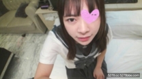 【無修正】川**奈相似制服美女完全寵物化懇求大叔雞巴美人中出性愛！