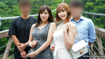 HMDNV-773 【貸し切り温泉ヤリまくり】ヘンタイ旦那の性癖でNTR夫婦交●→くんずほぐれつ4P乱交 スレンダー美巨乳W妻絶倫中出しパーティ